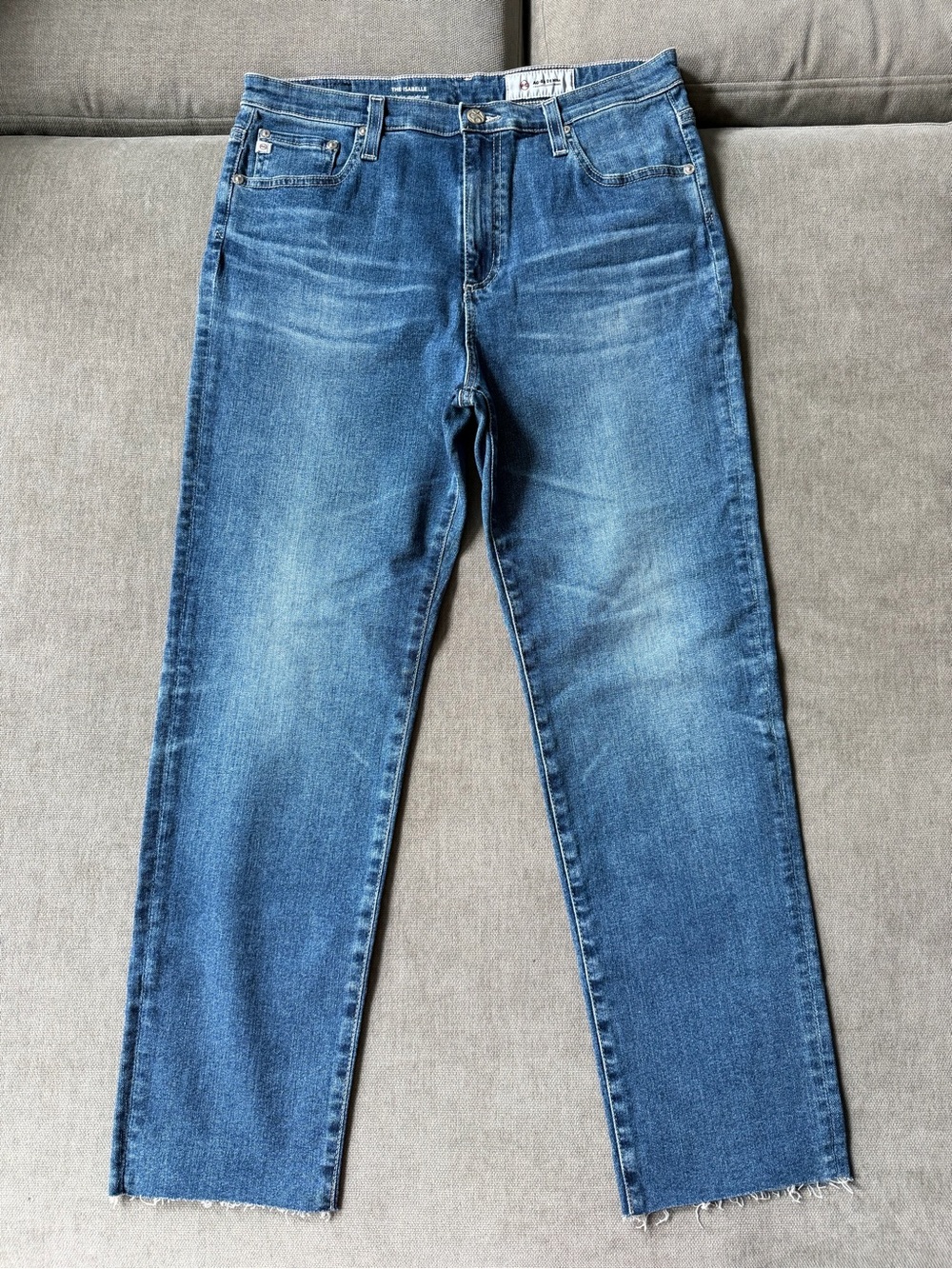 AG Isabelle High Rise Straight Crop Jeans 32